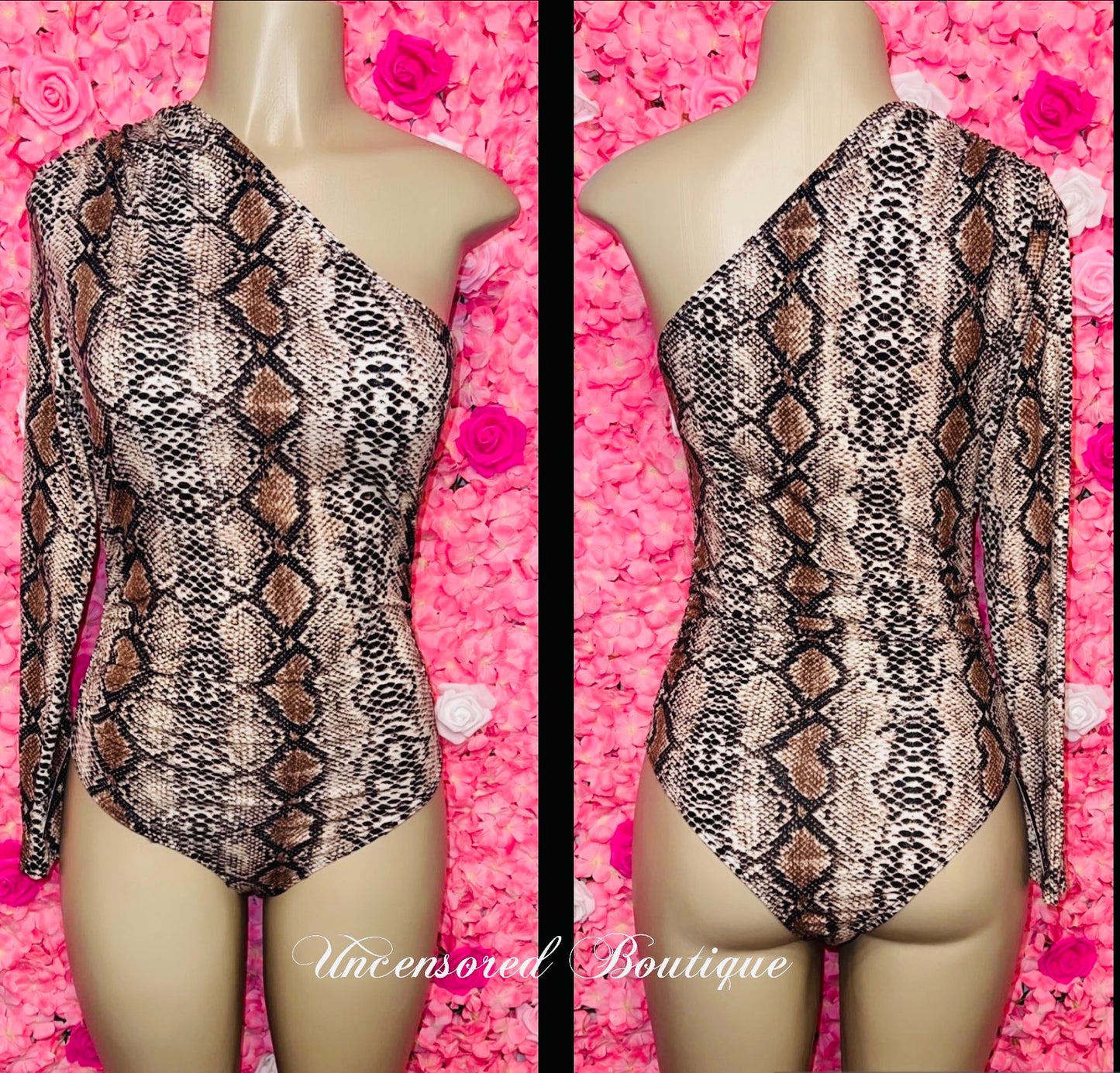 Off Shoulder Snake Skin